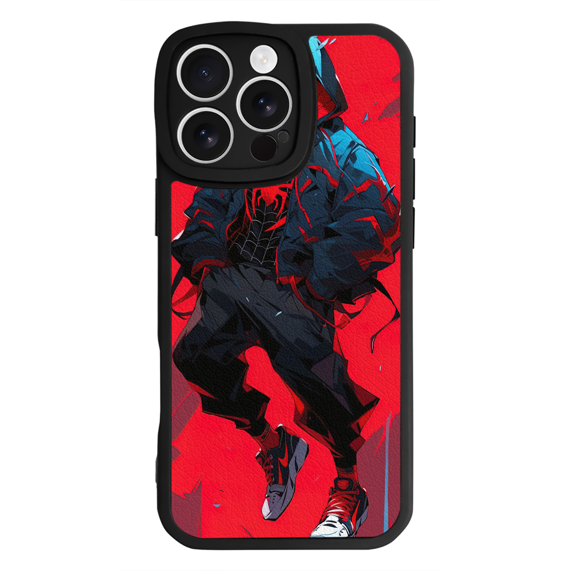 Spider Man スパイダーマン 【iPhone 16シリーズ対応】シリコンスマホケース（レザー調） 材質：シリコン
